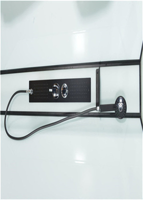 Free Standing Quadrant Shower Cubicles With Transparent Tempered Glass Fixed Panel black aluminium